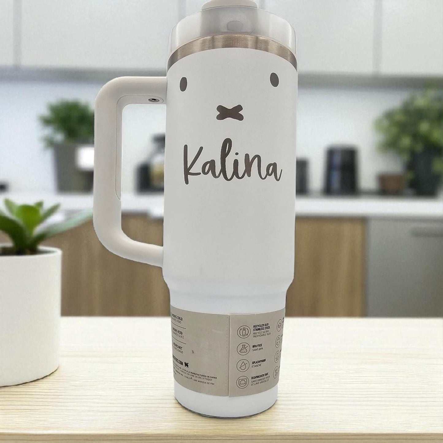 Miffy Face Design Engraved Stanley Bottle 30 or 40 oz