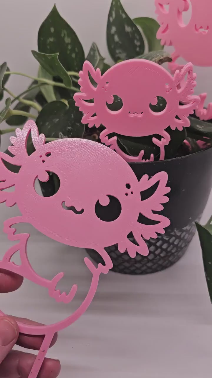 Axolotl Plant Trellis, Cute Plant Support, Indoor Garden Decor, Plant Accessory, Houseplant Trellis, Unique Gift