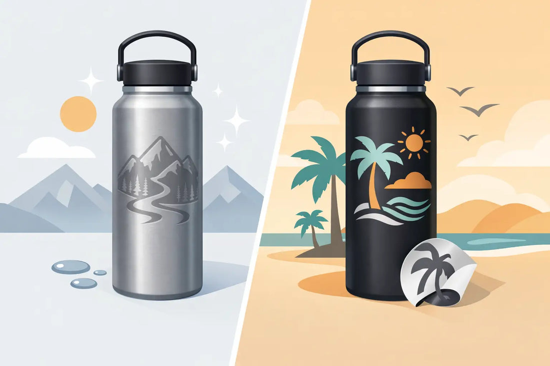 Engraved Bottle vs Vinyl Decals: Which Lasts?