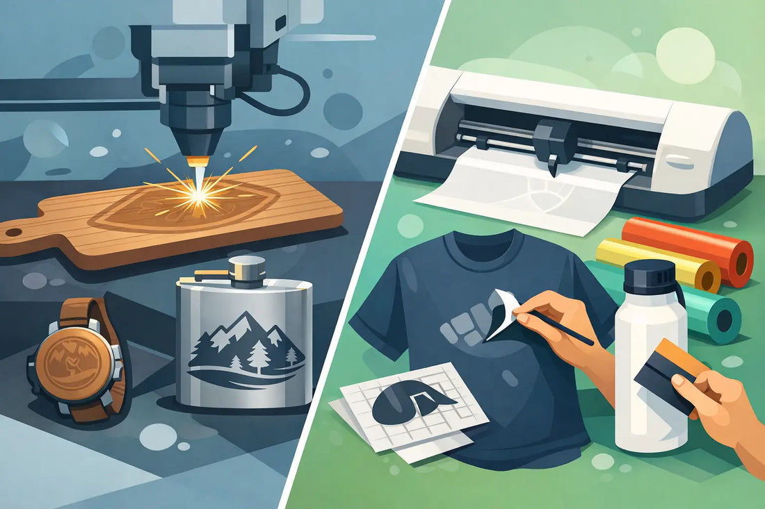 Laser Engraving vs Vinyl Personalization