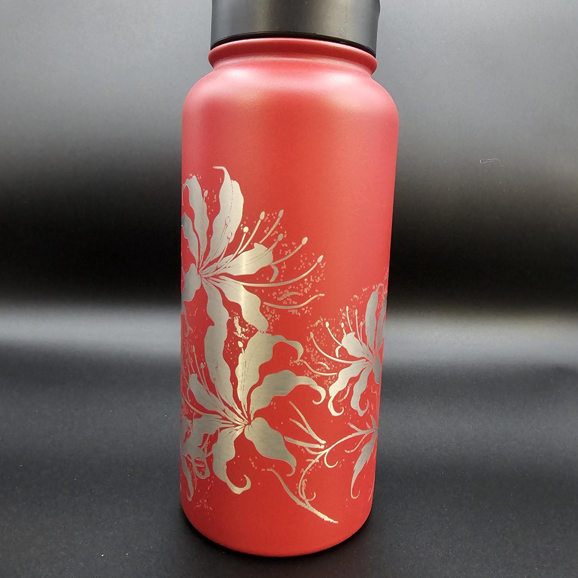 Spider Lily Engraved Tumbler | Elegant Floral Drinkware | Personalized Gift | Laser Engraved Cup