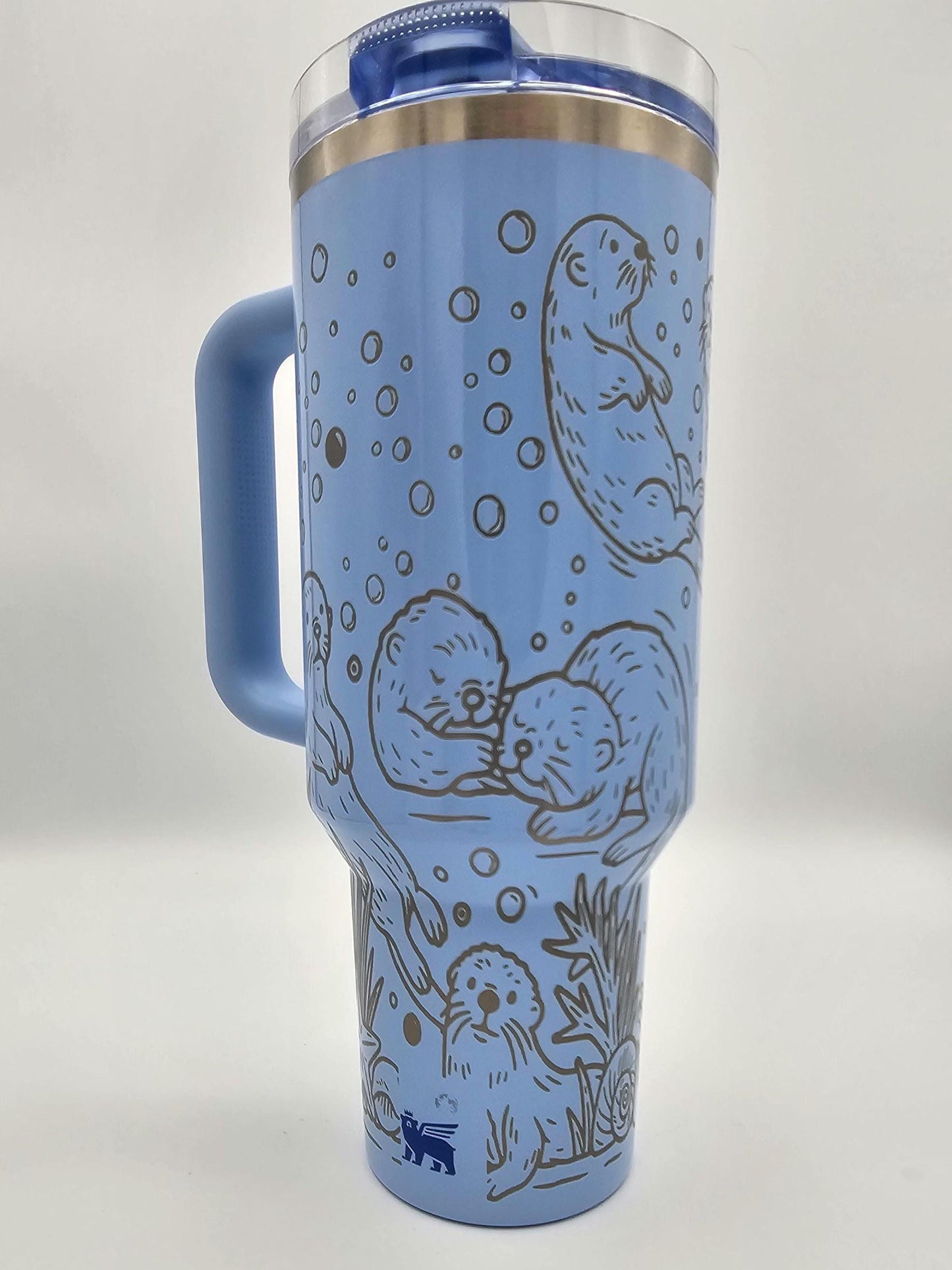 Stanley Tumbler with Engraved Otters – Cute Otter Cup | Custom Engraved Stanley in Multiple Colors & Sizes | Unique Animal Gift