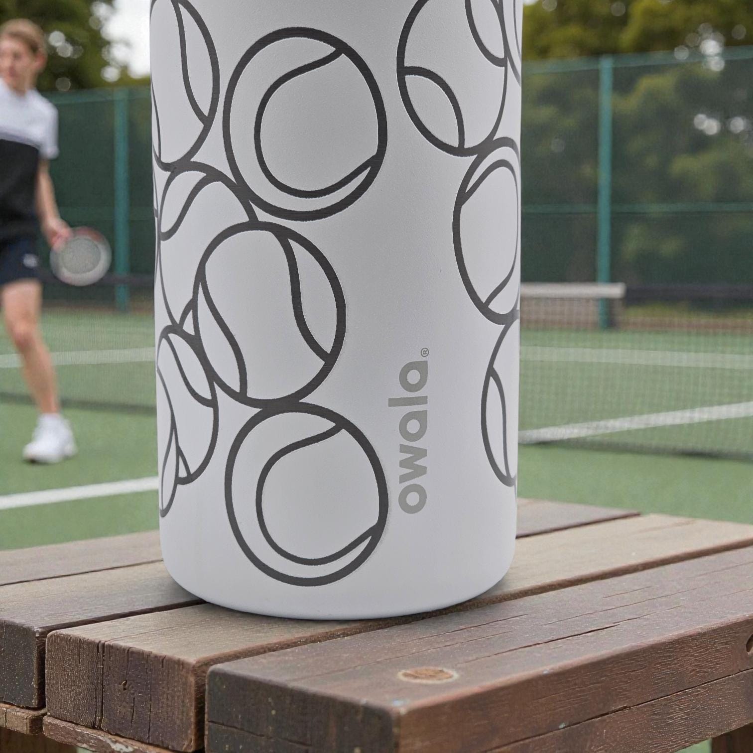 Personalized Tennis Ball Owala Water Bottle | Engraved Sports Gift
