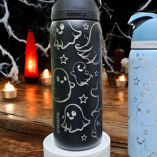 Halloween Owala 24, 30, 32 or 40 oz Freesip or Sway, Ghost Tumbler, Spooky season Lover Gift, Ghost Drinkware