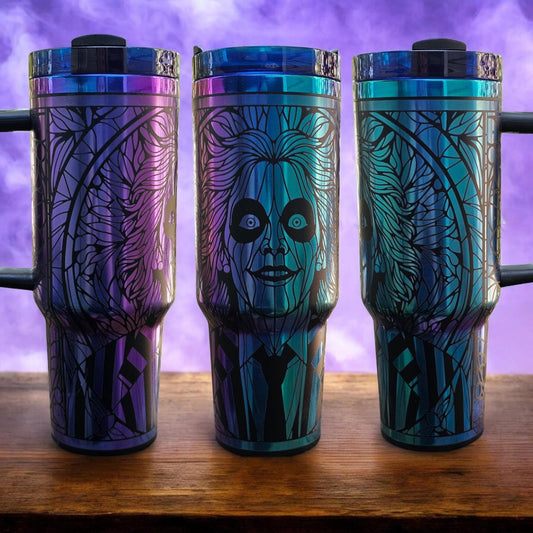 Beetle Juice 40 oz Chroma Tumbler, Insulated Tumbler, Large Drinkware, Beetle Lover Gift, Unique Tumbler