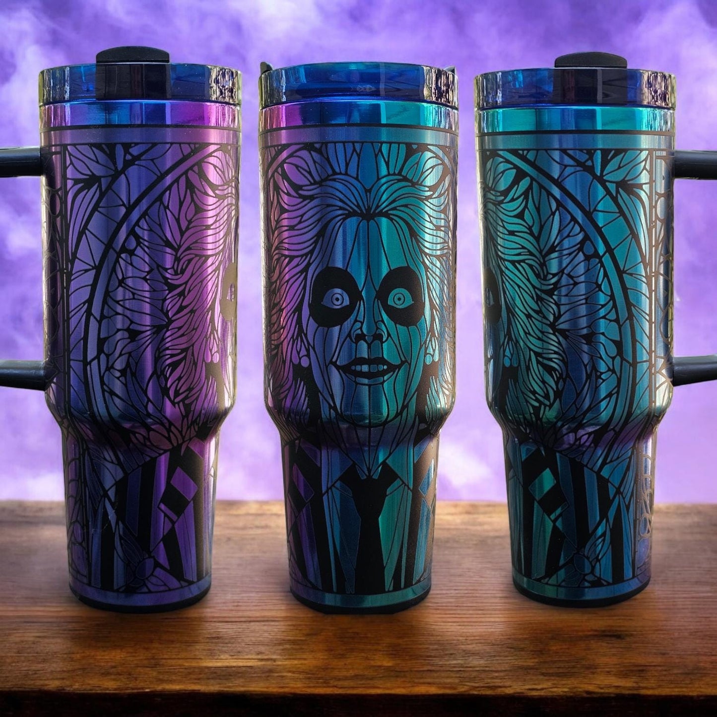 Beetlejuice Engraved 40 oz Chroma Tumbler: Spooky Drinkware