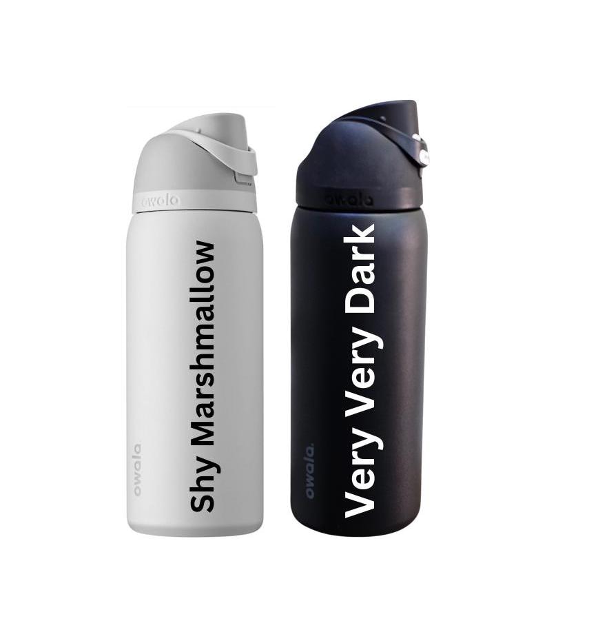 Skull and Roses Owala 24 and 32 oz Owala Flip Cap, leak proof Water Bottle,Elegant & Personalized Drinkware