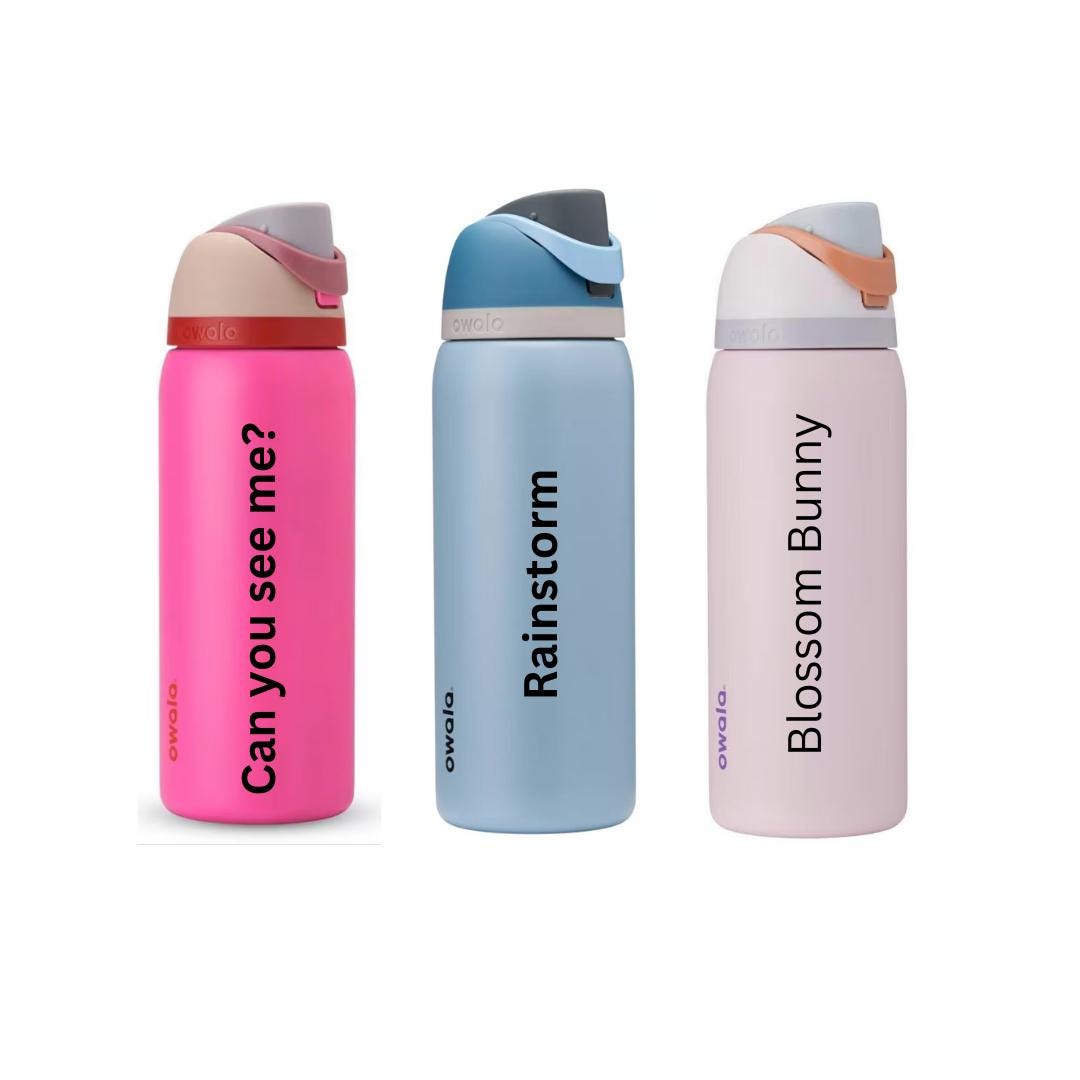 Engraved Softball & Baseball Bow Owala Bottle: Coquette Drinkware