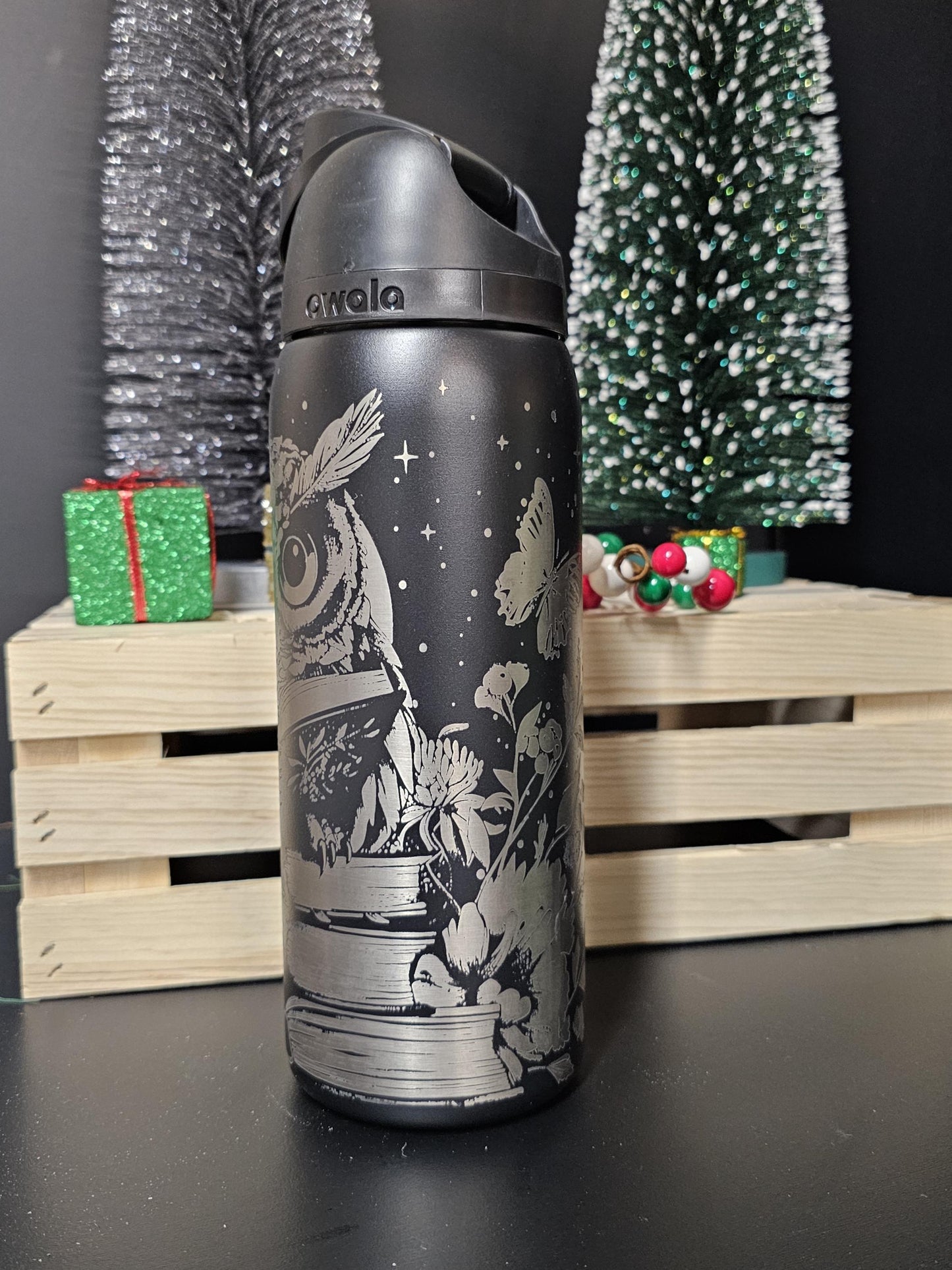 Owl Book Lover Owala Tumbler: freesip or Sway Options
