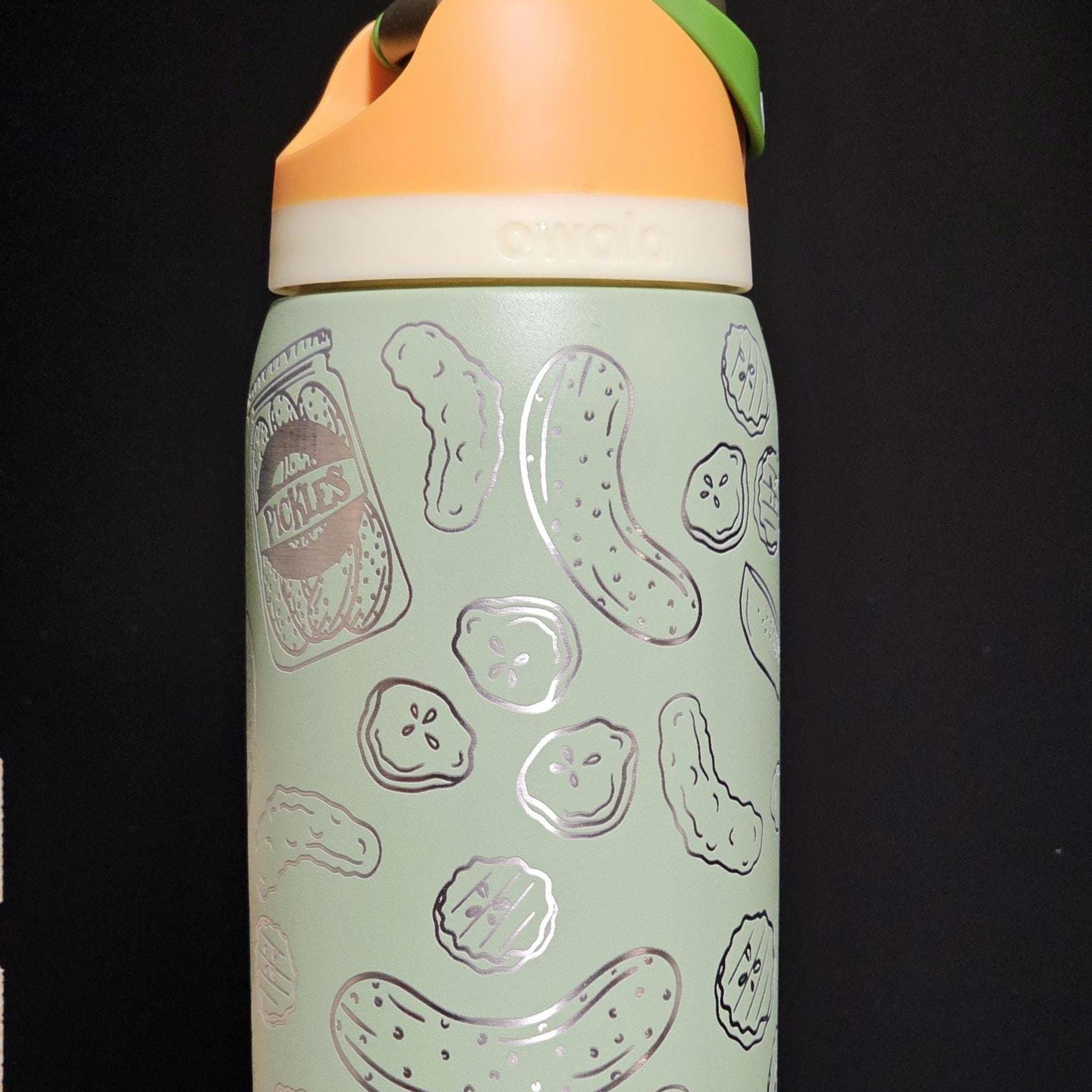 Pickle Engraved Owala 20, 24 and 32 oz Bottle | Pickle Lover Gift | Elegant & Personalized Drinkware