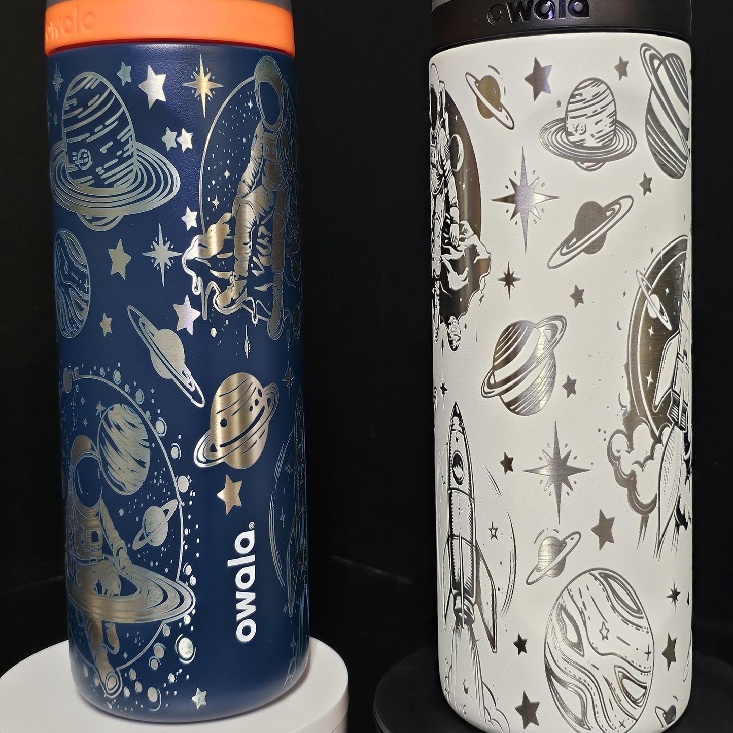 Space-Themed Owala Bottle | Astronaut & Rocket Design | Available in 24oz, 32oz | Reusable Water Bottle for Kid and Adults