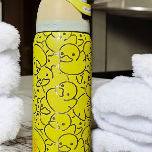 Rubber Ducky Design Owala Water Bottle - 24 and 32 oz | Insulated, Leak-Proof, and Stylish Hydration Companion & Personalized Drinkware
