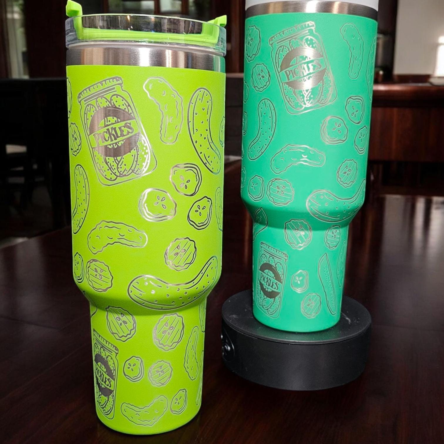 Pickle Engraved Stanley 30 and 40 oz Bottle | Pickle Lover Gift | Elegant & Personalized Drinkware