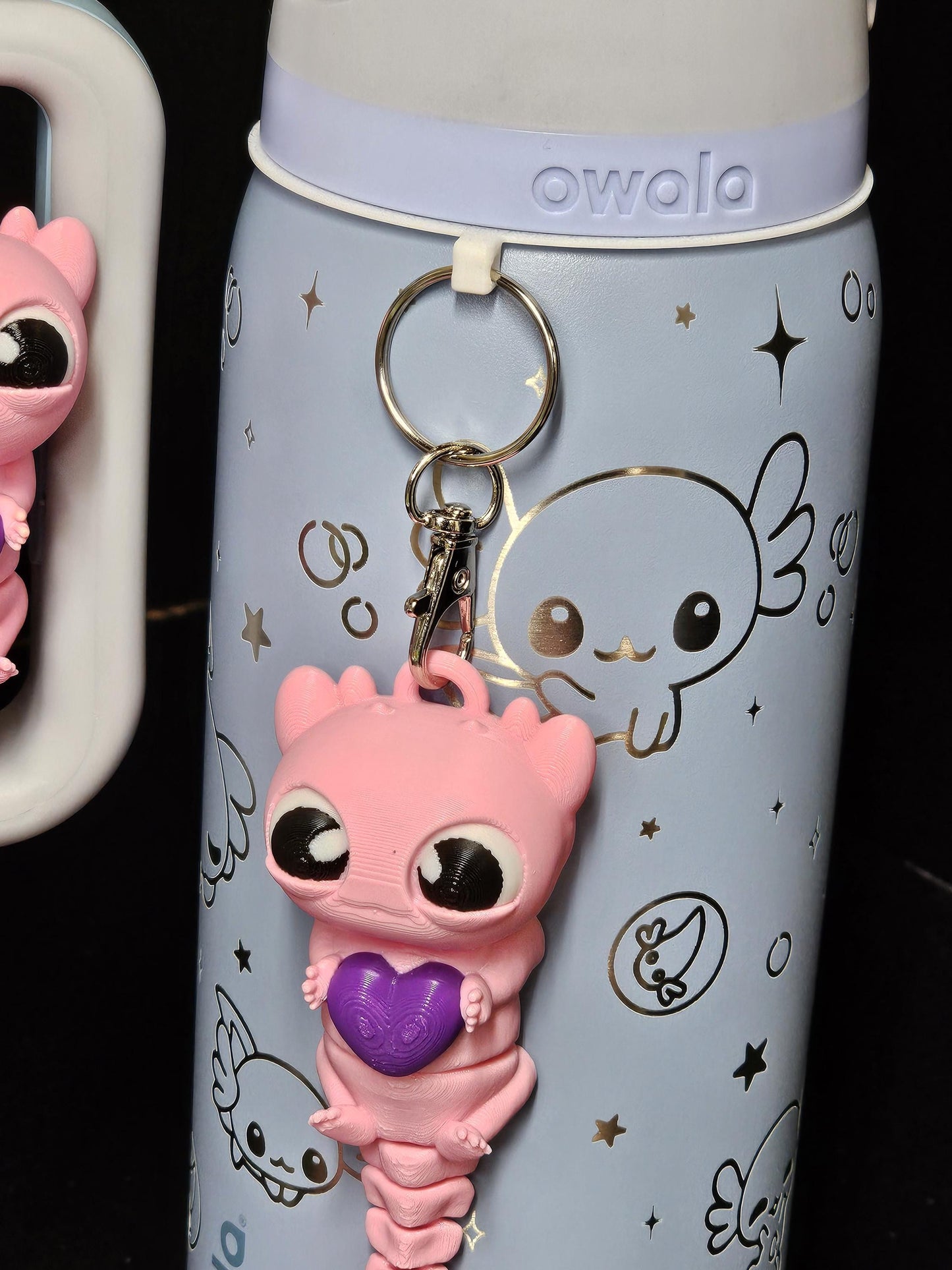 Axolotl Keychain – Cute and Durable | Two Sizes and Chain Options, 3D printed