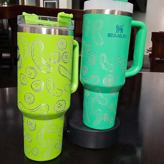 Pickle Engraved Stanley 30 and 40 oz Bottle | Pickle Lover Gift | Elegant & Personalized Drinkware