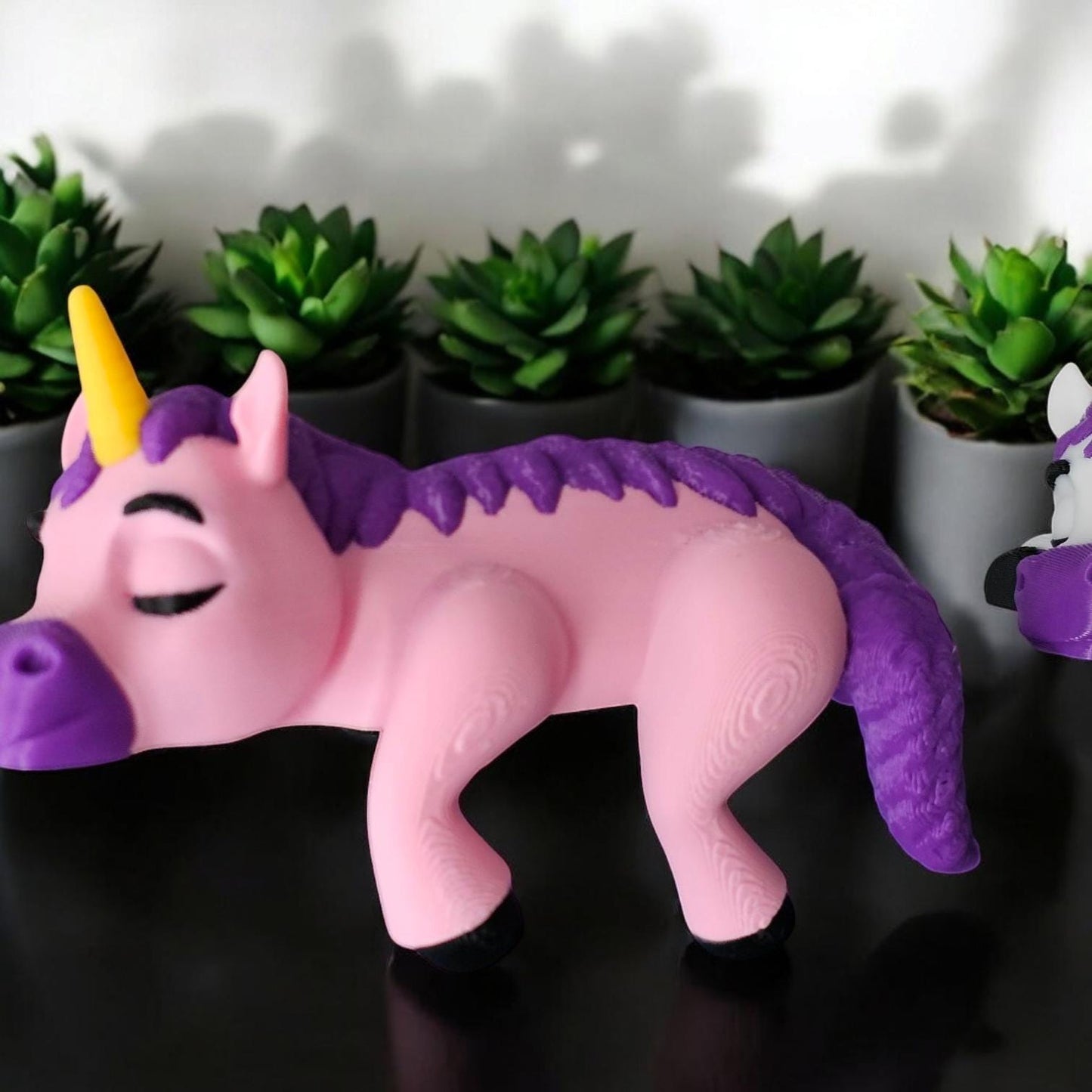 3D Printed Sleeping Unicorn Shelf Sitter: Whimsical Office Decor