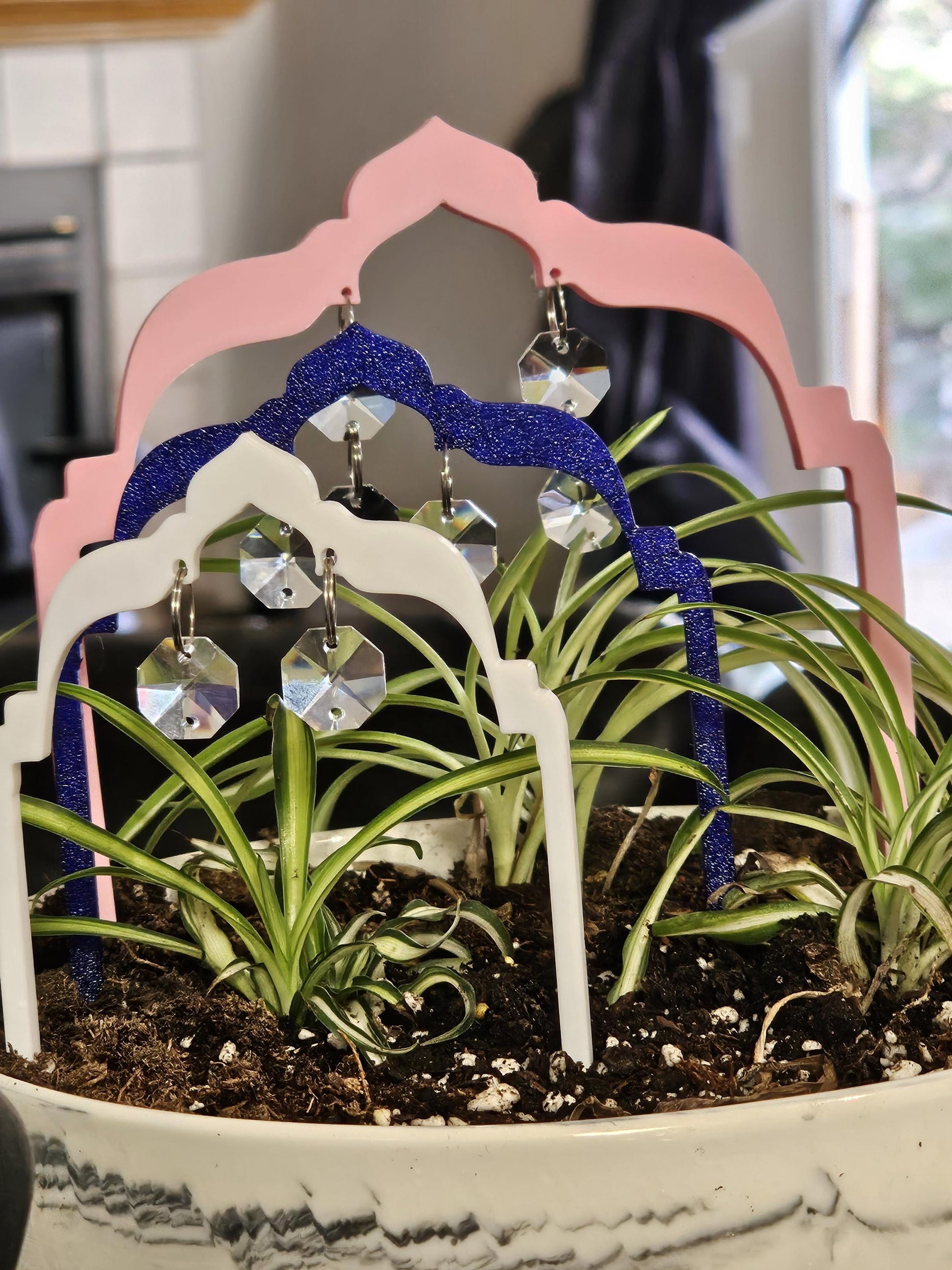 Arch Plant Trellis Suncatcher: 3D Printed Indoor Garden Decor