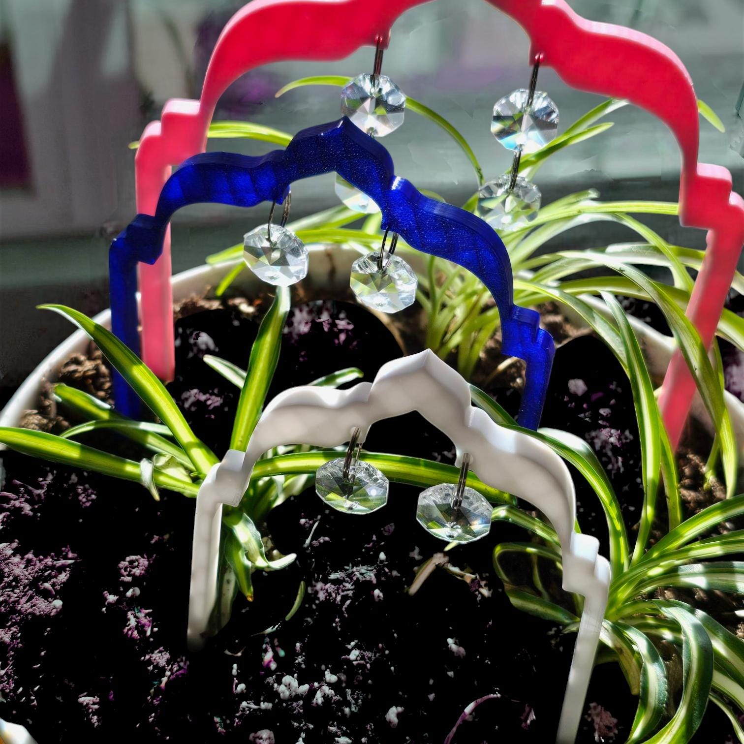 Arch Plant Trellis Suncatcher: 3D Printed Indoor Garden Decor