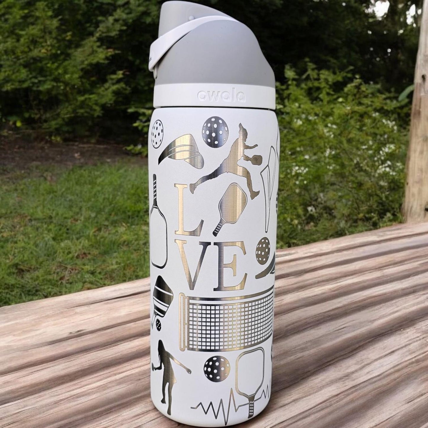 Owala Pickleball Theme Drink Bottle, 40, 32, 30 and 24 ounce BPA-Free Bottle, Free sip and Sway options , Sports Enthusiast Gift