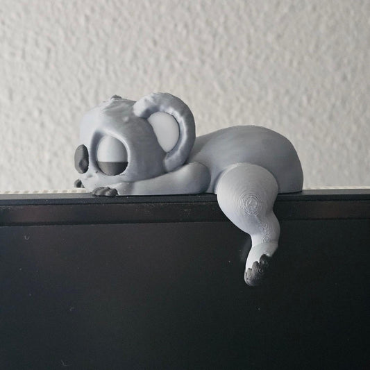 Sleeping Koala for bookshelf or monitor, Unique Koala Lover Present, 3D Printed, Shelf Decor office Decor