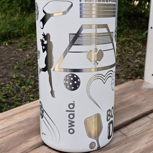 Owala Pickleball Theme Drink Bottle, 40, 32, 30 and 24 ounce BPA-Free Bottle, Free sip and Sway options , Sports Enthusiast Gift