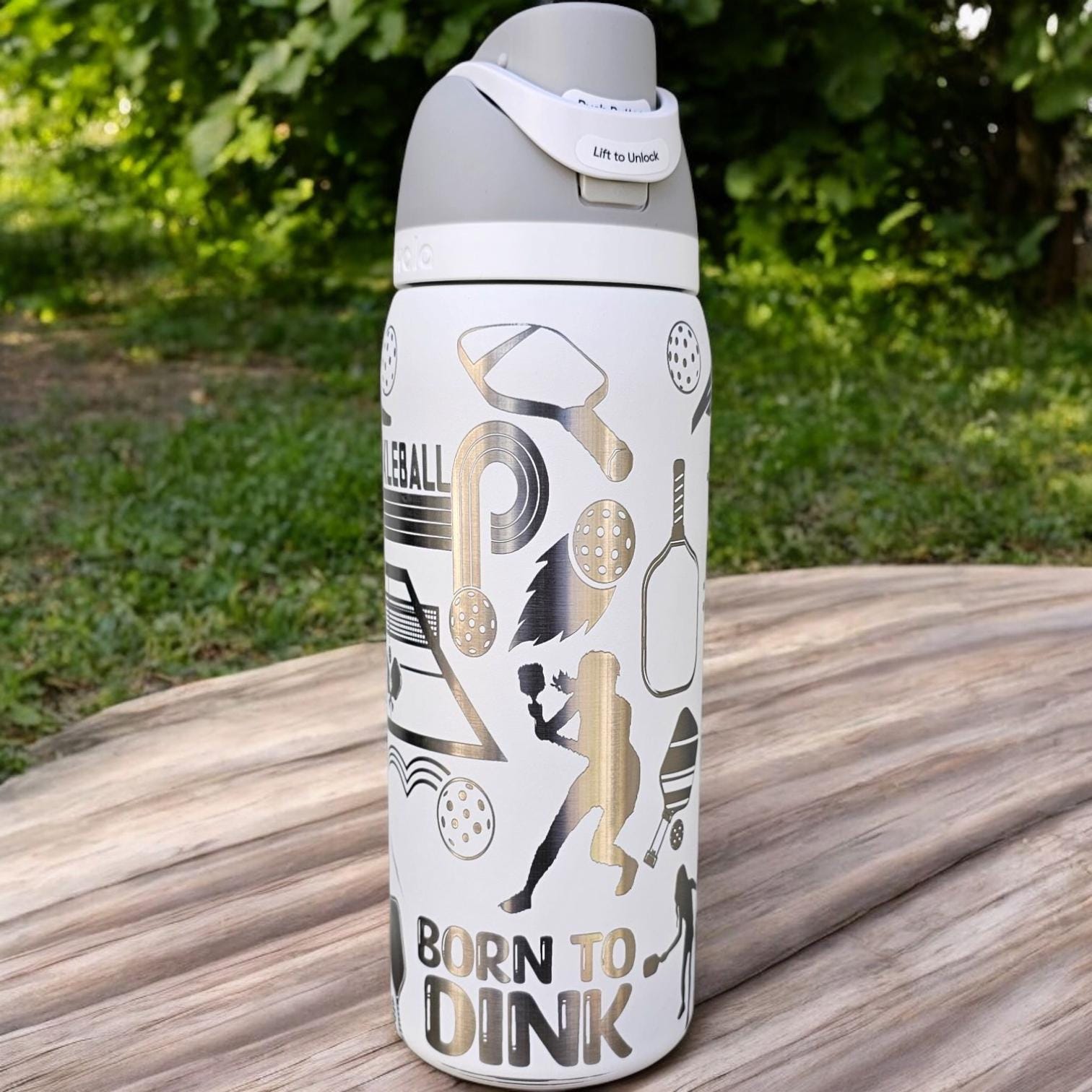 Owala Pickleball Theme Drink Bottle, 40, 32, 30 and 24 ounce BPA-Free Bottle, Free sip and Sway options , Sports Enthusiast Gift