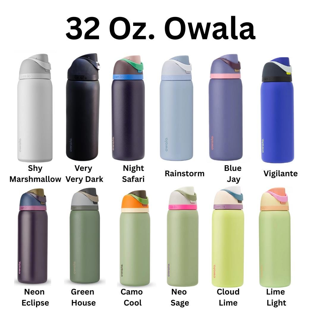 Custom Owala 32 oz Water Bottle: Personalized Engraving add your name or logo