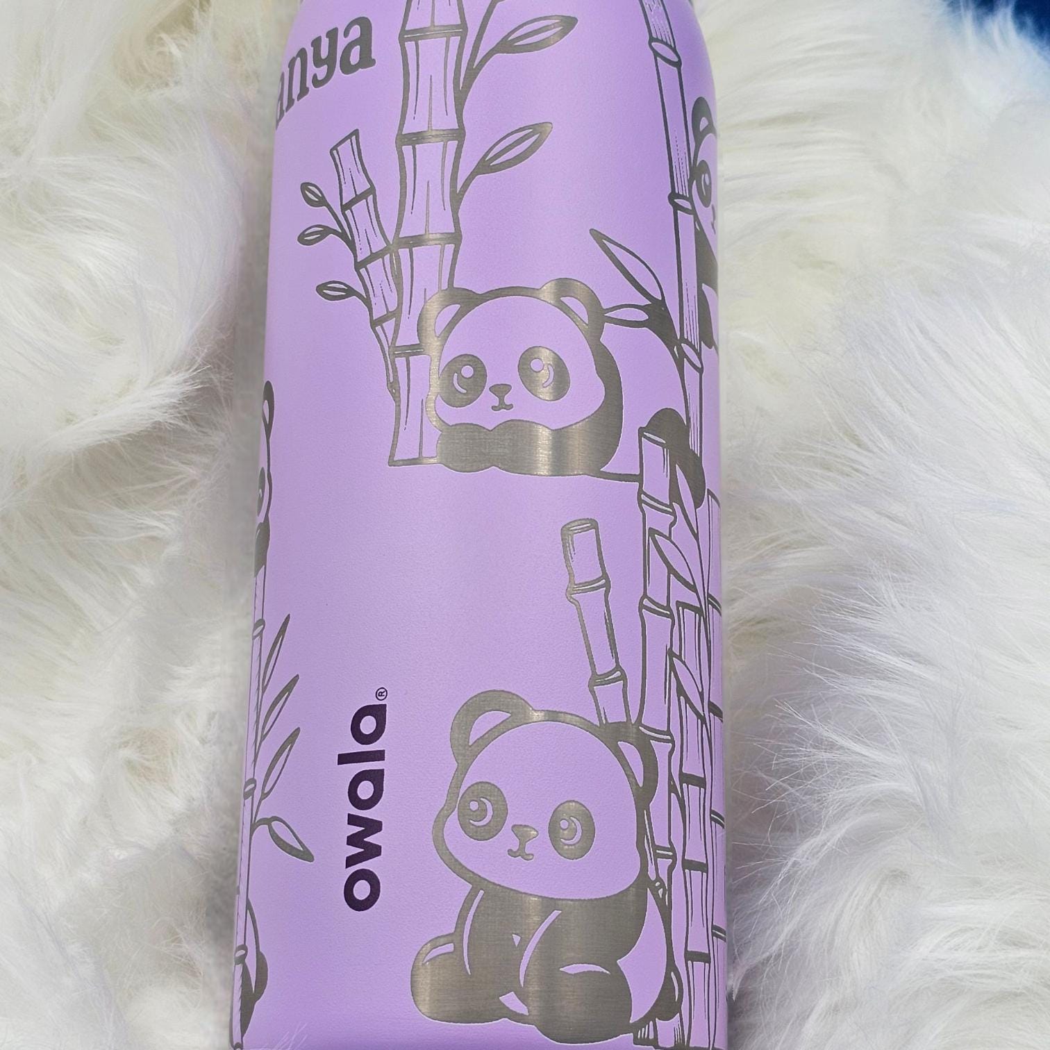 Panda Engraved Owala 20, 24 and 32 oz Bottle | Panda Lover Gift | Cute & Personalized Drinkware