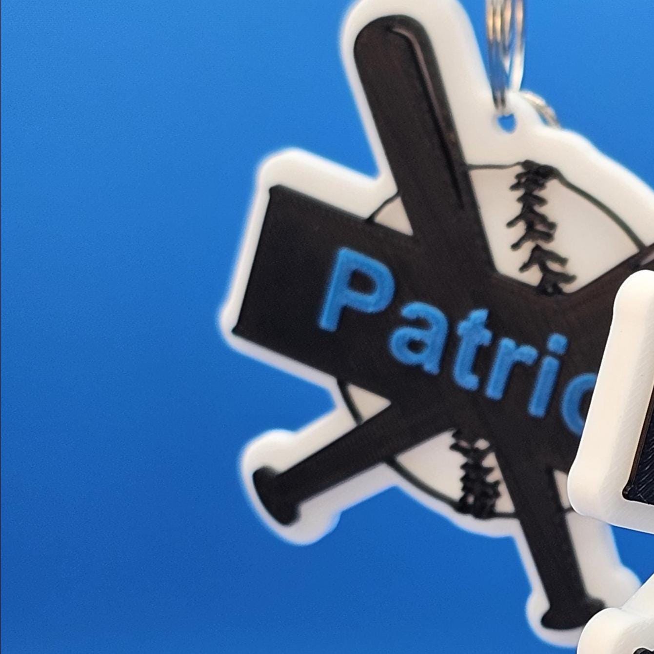 Personalized Baseball Softball Bag Tag, Custom Sports Keyring, Team Spirit Accessories, Baseball Player Gift, Custom Name Keychain