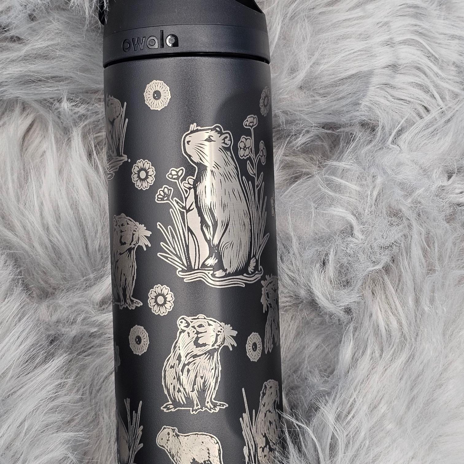 Owala Water Bottle with a Capybara Design | Laser Engraved Capybara | Custom Name | Owala Sway, Freesip or Smooth