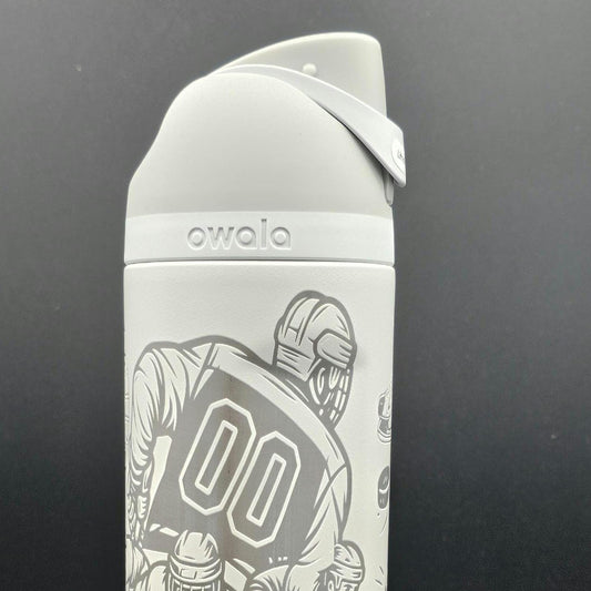 Hockey Theme Owala Water Bottle: Sports Fan Gift, Leak Proof