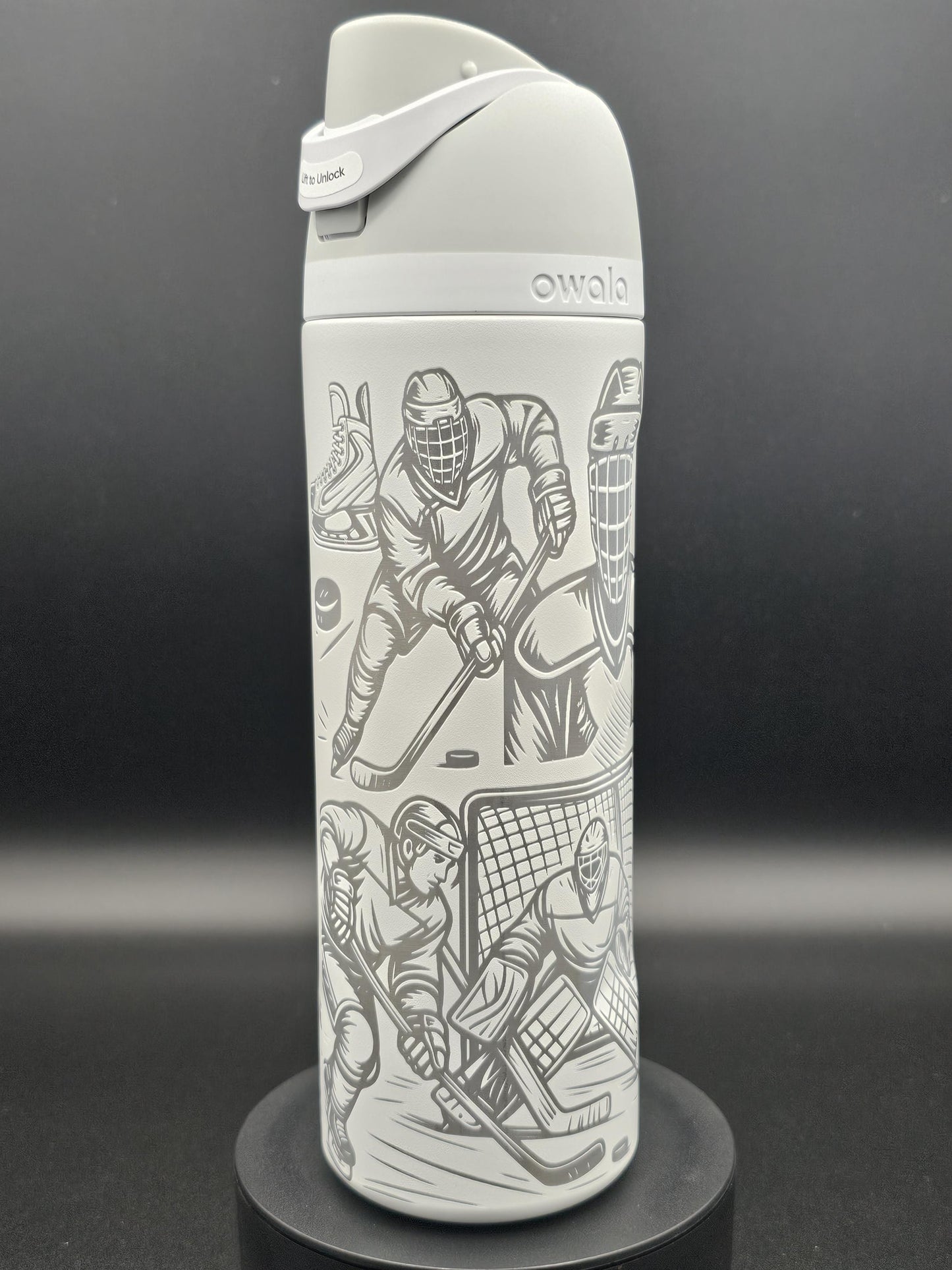 Owala Hocky Theme Drink Bottle, 40 32, 24 and 16 ounce BPA-Free Bottle, Freesip and Sway, leak proof Water Bottle, Sports Enthusiast Gift
