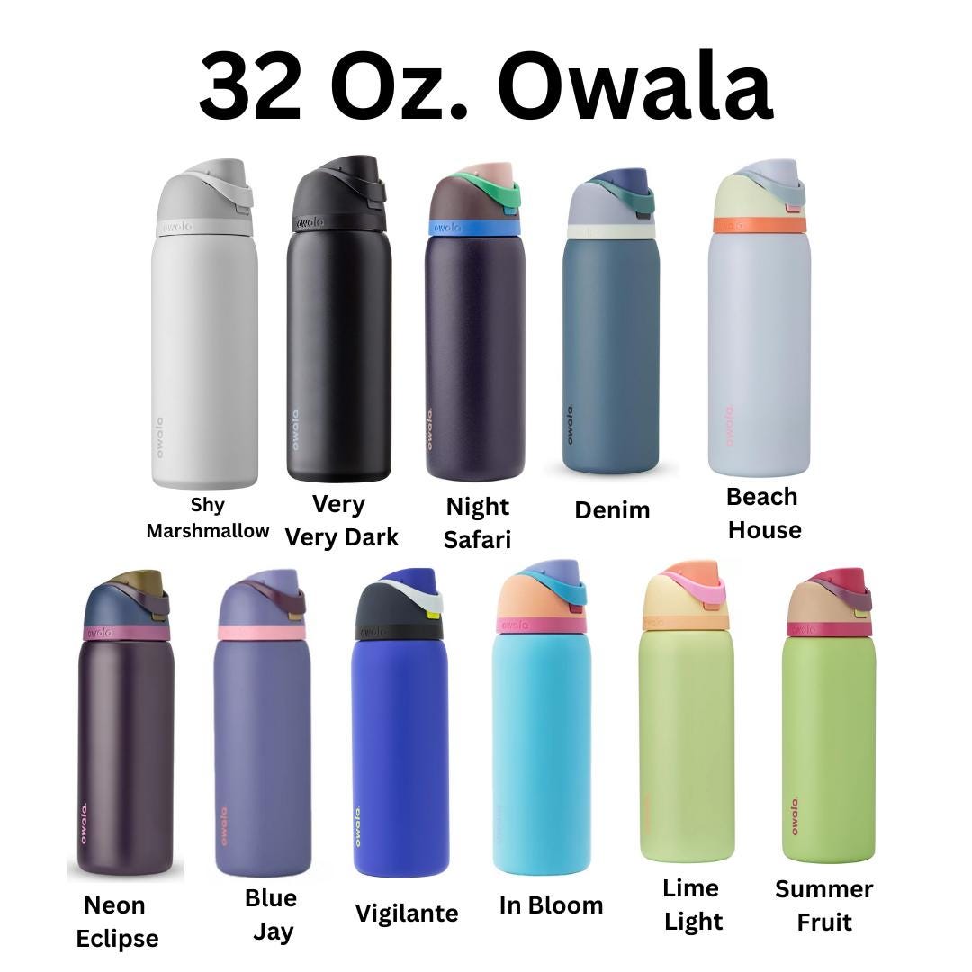 Pickle Engraved Owala Water Bottle Silver Pickles, Available in Sway and Freesip
