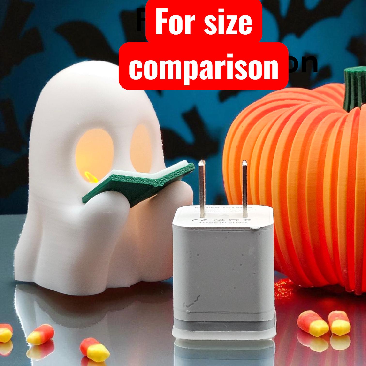 Ghost Reading book Shelf Sitter: Whimsical Office Decor 3D Printed