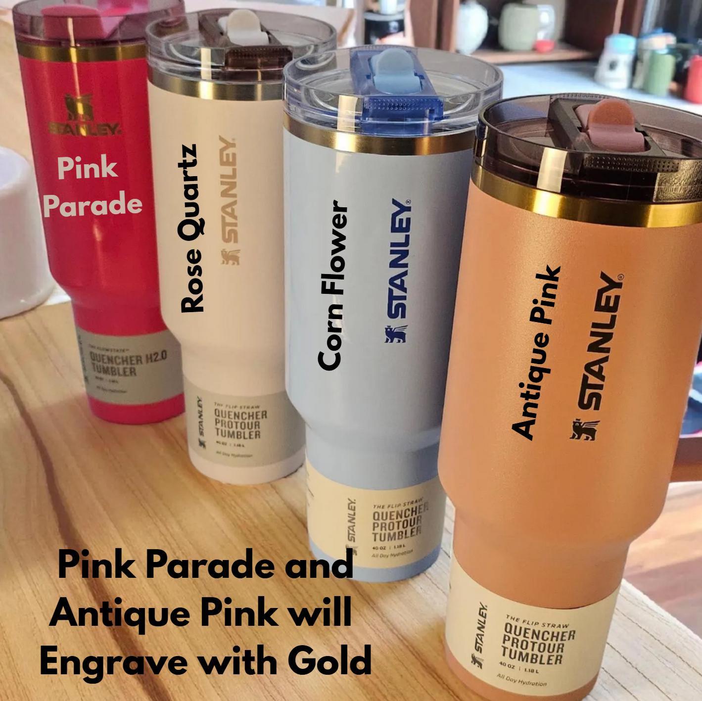 Engraved Stanley Bottle: Coquette Bows Design, 30 or 40 oz