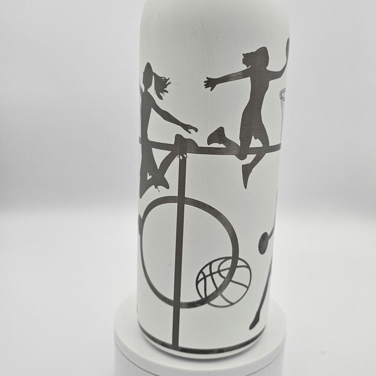 Basketball Engraved Owala Bottle | Female Silhouette Design | Custom Sports Gift | 24, 30, 32 & 40 oz Freesip or Sway Bottle