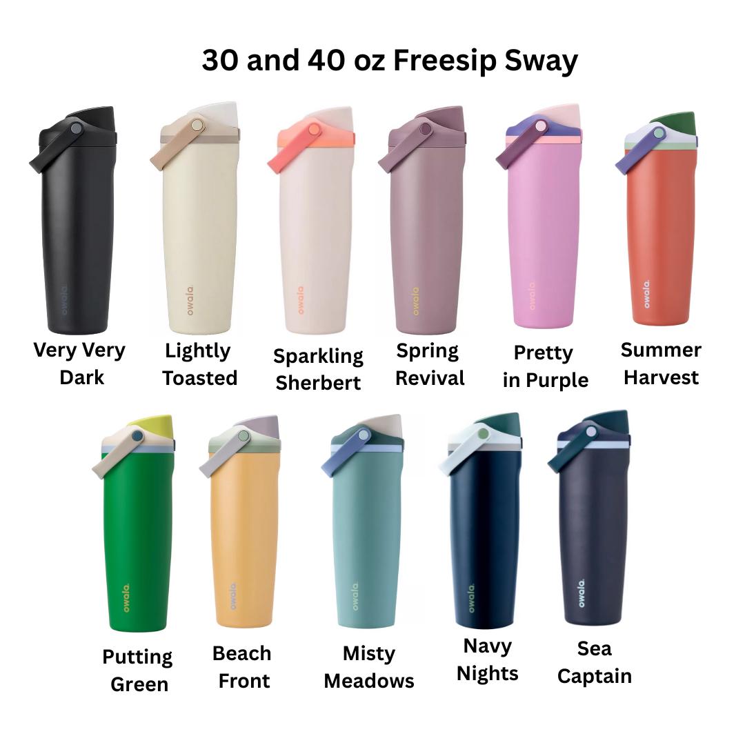 Cow Pattern Engraved Owala Bottle, available in freesip or sway