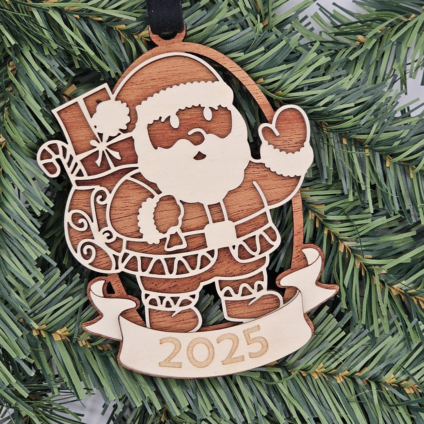 Mahogany & Maple Christmas Ornaments | Personalized Angel, Santa, Penguin, Polar Bear and More | Holiday Gift | Individual or Set