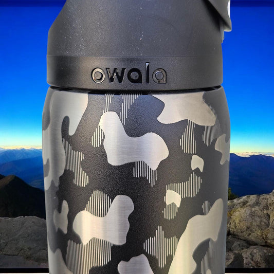 Camo Owala 20, 24 and 32 oz Bottle | | Miltary Owala Personalized Drinkware, Camouflage tumbler
