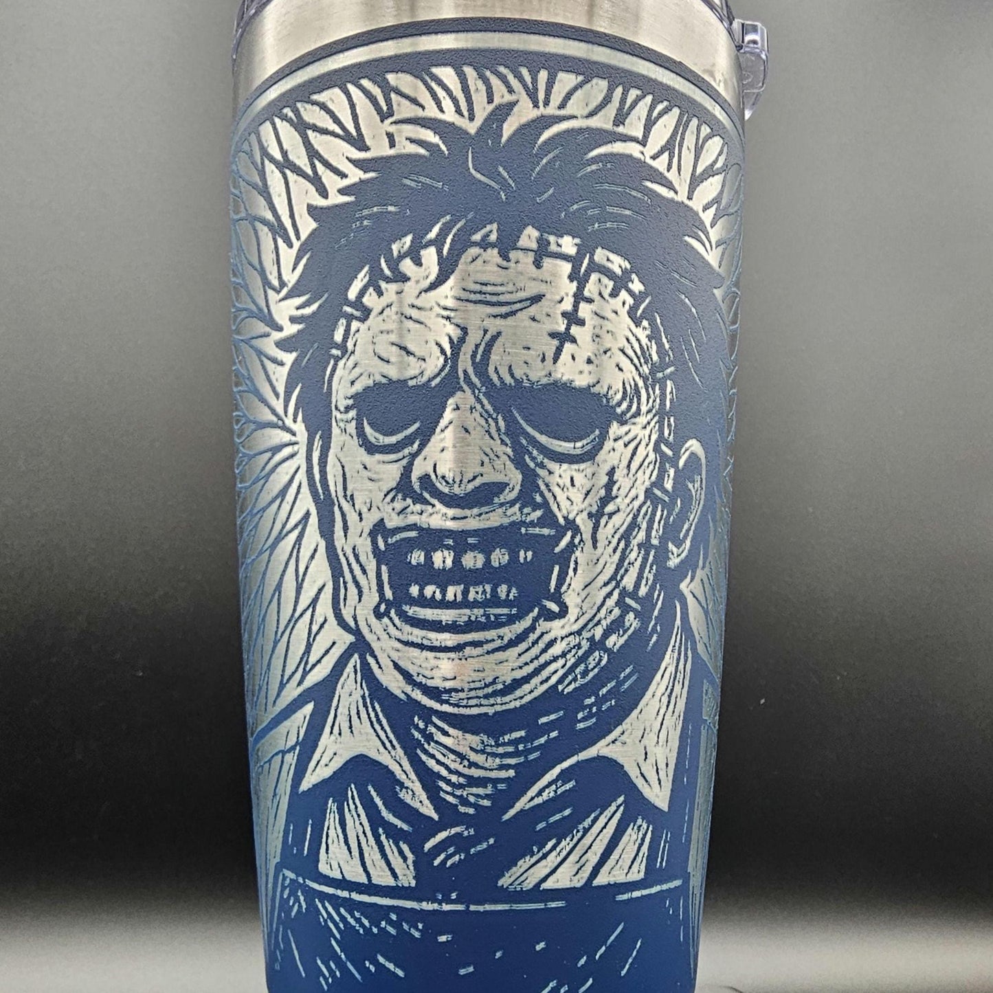 Horror Legends Engraved Tumbler: Michael Myers, Pennywise, Leatherface, Pinhead, Ghostface and Beetle Juice