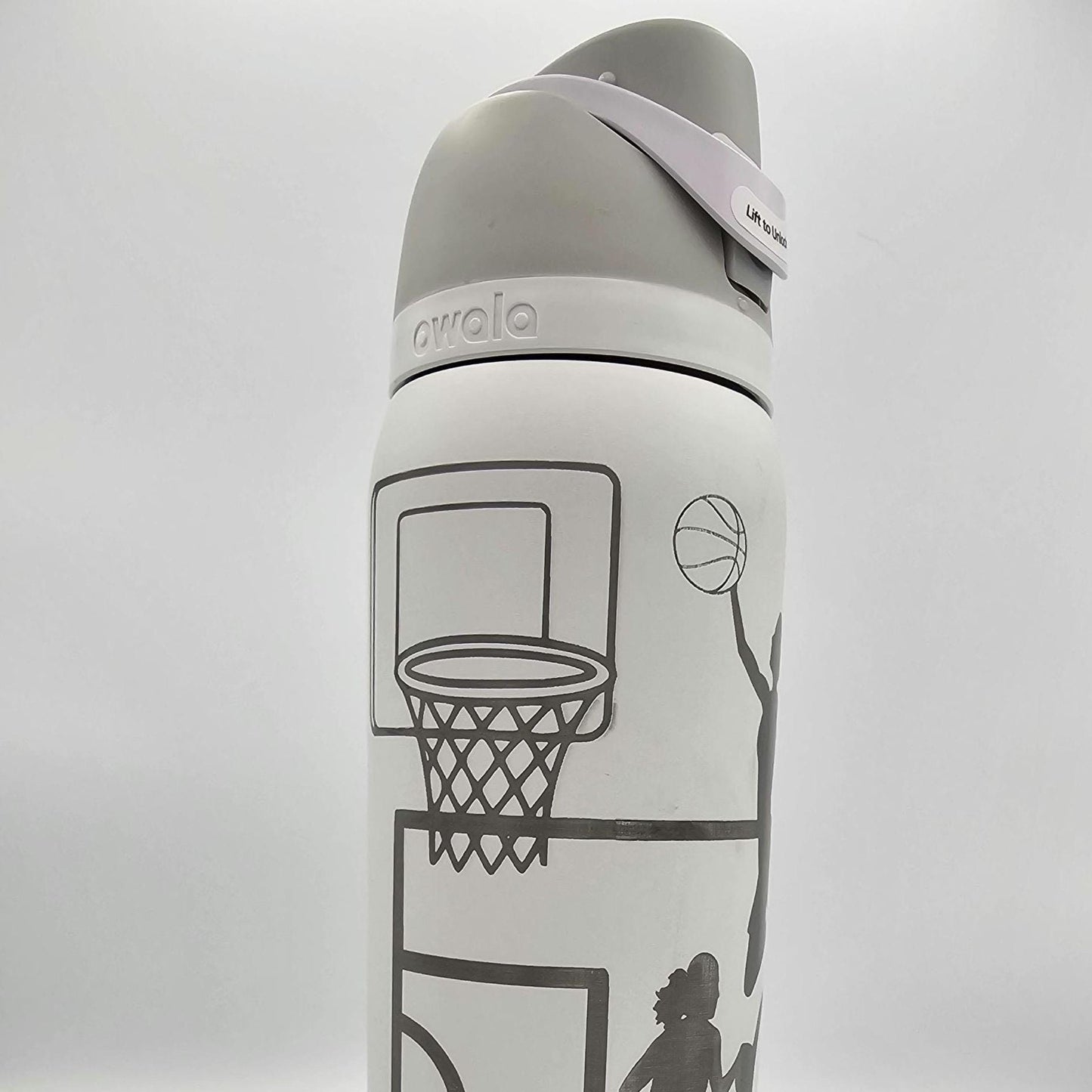 Basketball Engraved Owala Bottle | Female Silhouette Design | Custom Sports Gift | 24, 30, 32 & 40 oz Freesip or Sway Bottle