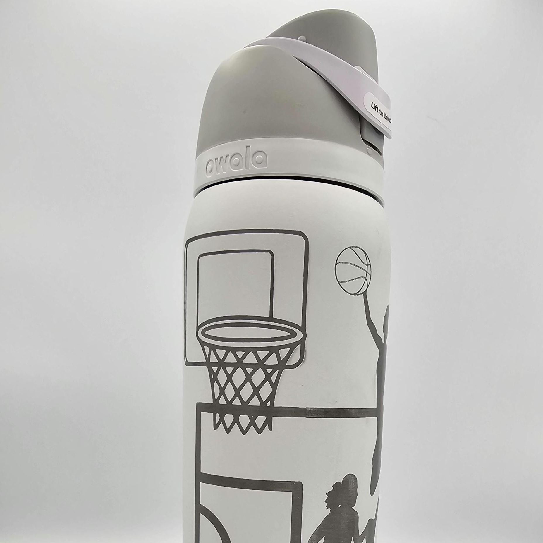 Basketball Engraved Owala Bottle | Female Silhouette Design | Custom Sports Gift | 24, 30, 32 & 40 oz Freesip or Sway Bottle