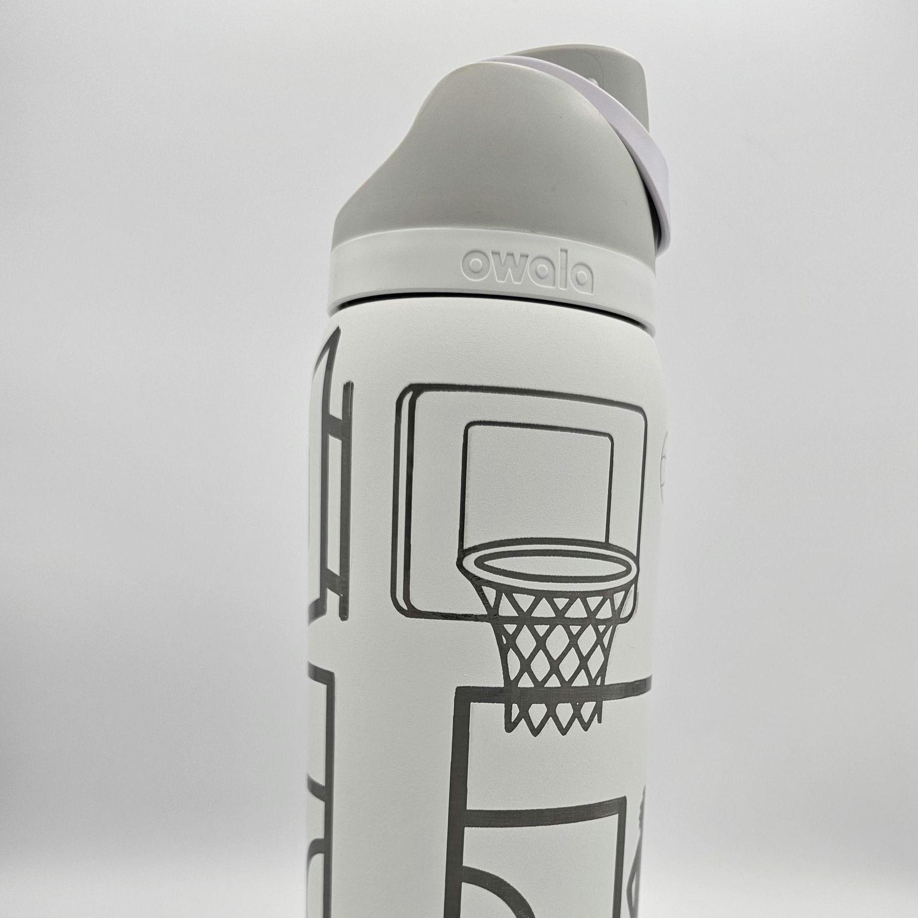 Basketball Engraved Owala Bottle | Female Silhouette Design | Custom Sports Gift | 24, 30, 32 & 40 oz Freesip or Sway Bottle
