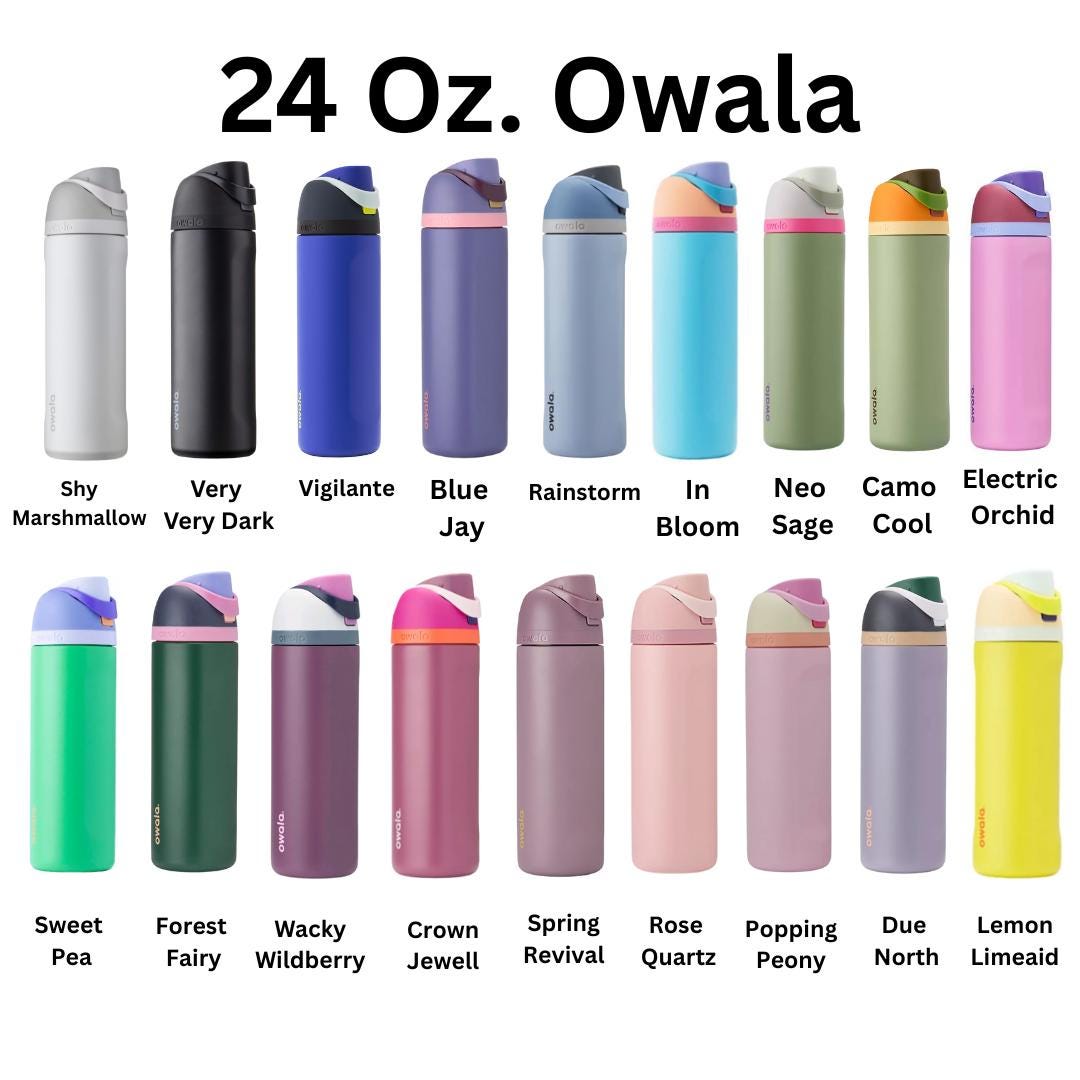 Cow Pattern Engraved Owala Bottle, available in freesip or sway