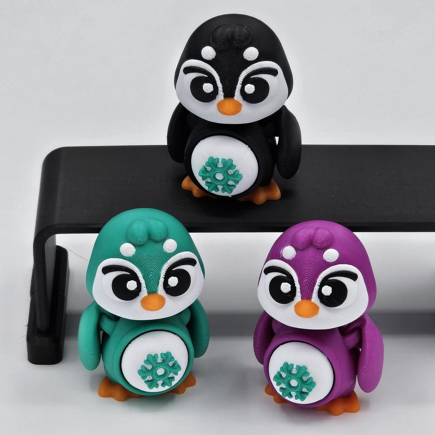 Penguin Holiday Clickers | Cozy Christmas Fidget Toy | Stocking Stuffer | Cute Winter Accessory