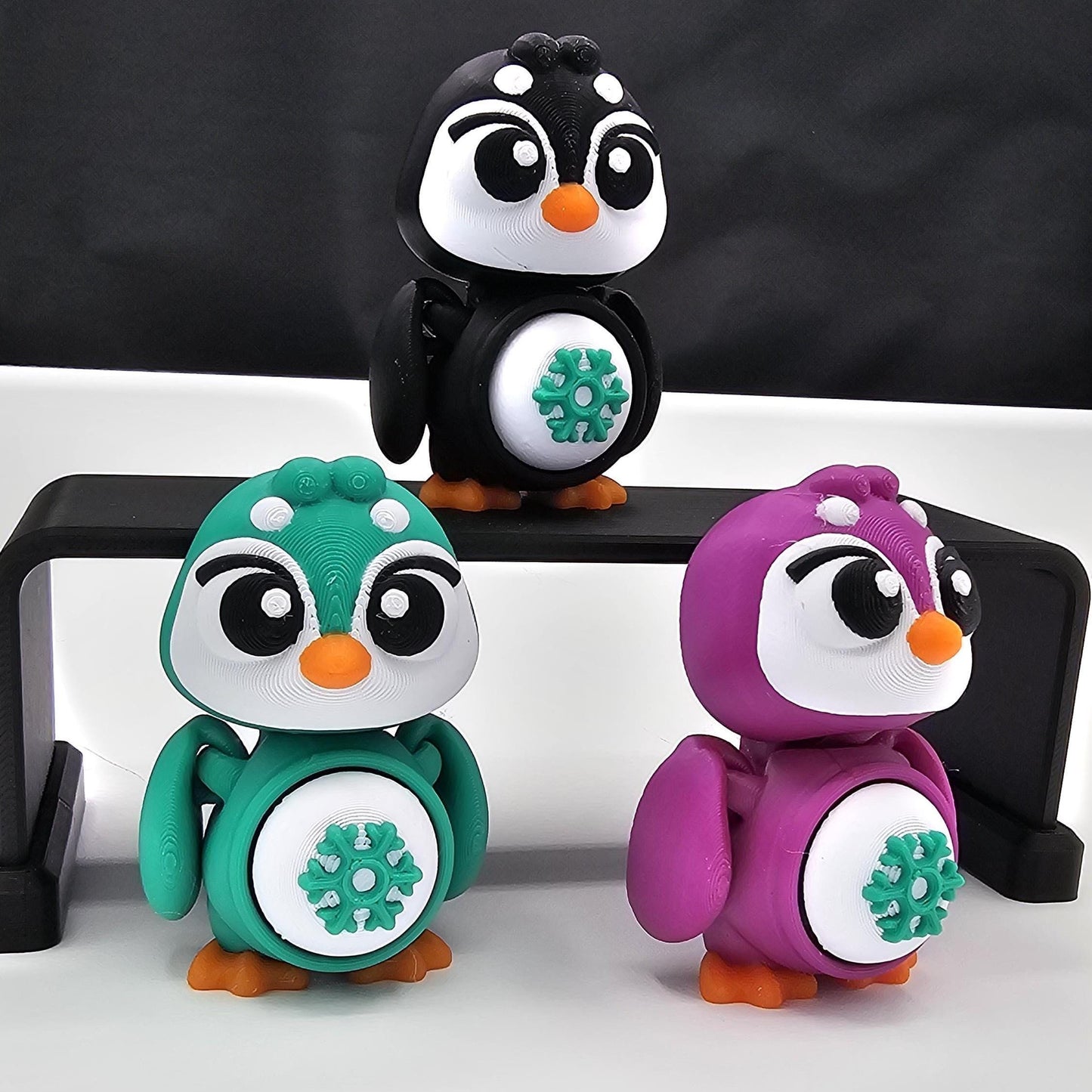 Penguin Holiday Clickers | Cozy Christmas Fidget Toy | Stocking Stuffer | Cute Winter Accessory