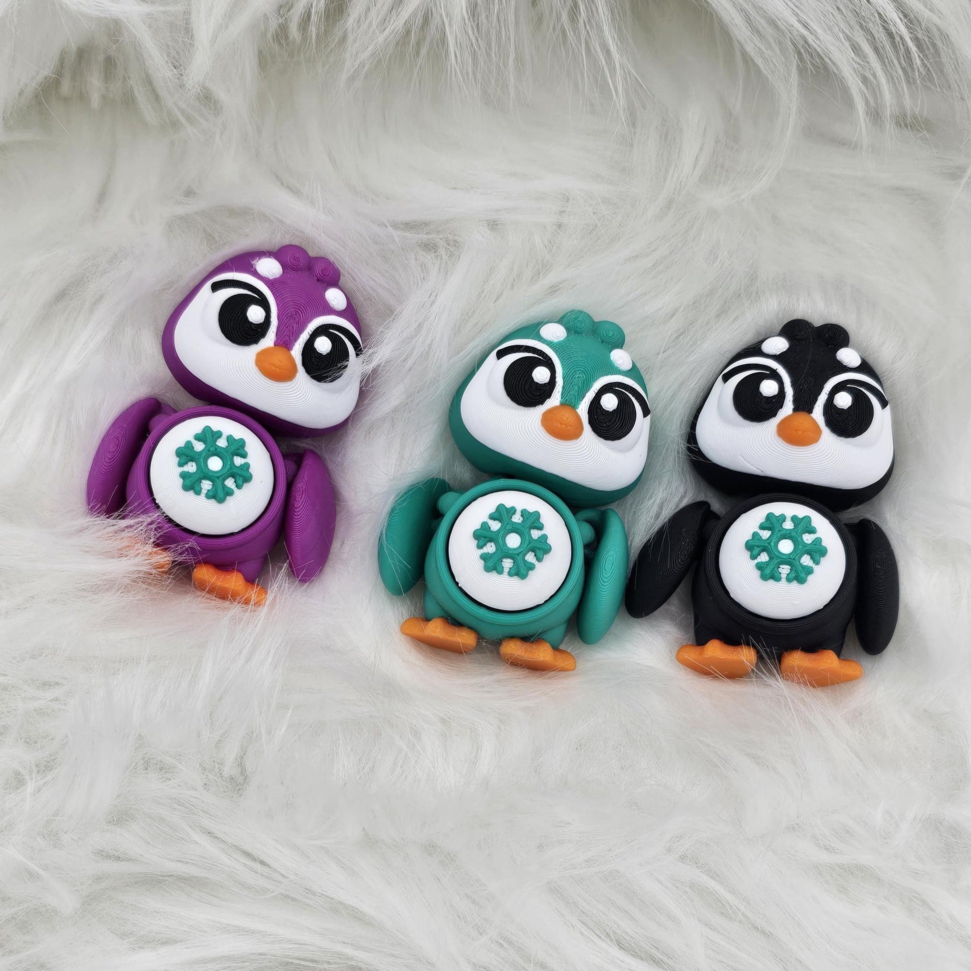 Penguin Holiday Clickers | Cozy Christmas Fidget Toy | Stocking Stuffer | Cute Winter Accessory