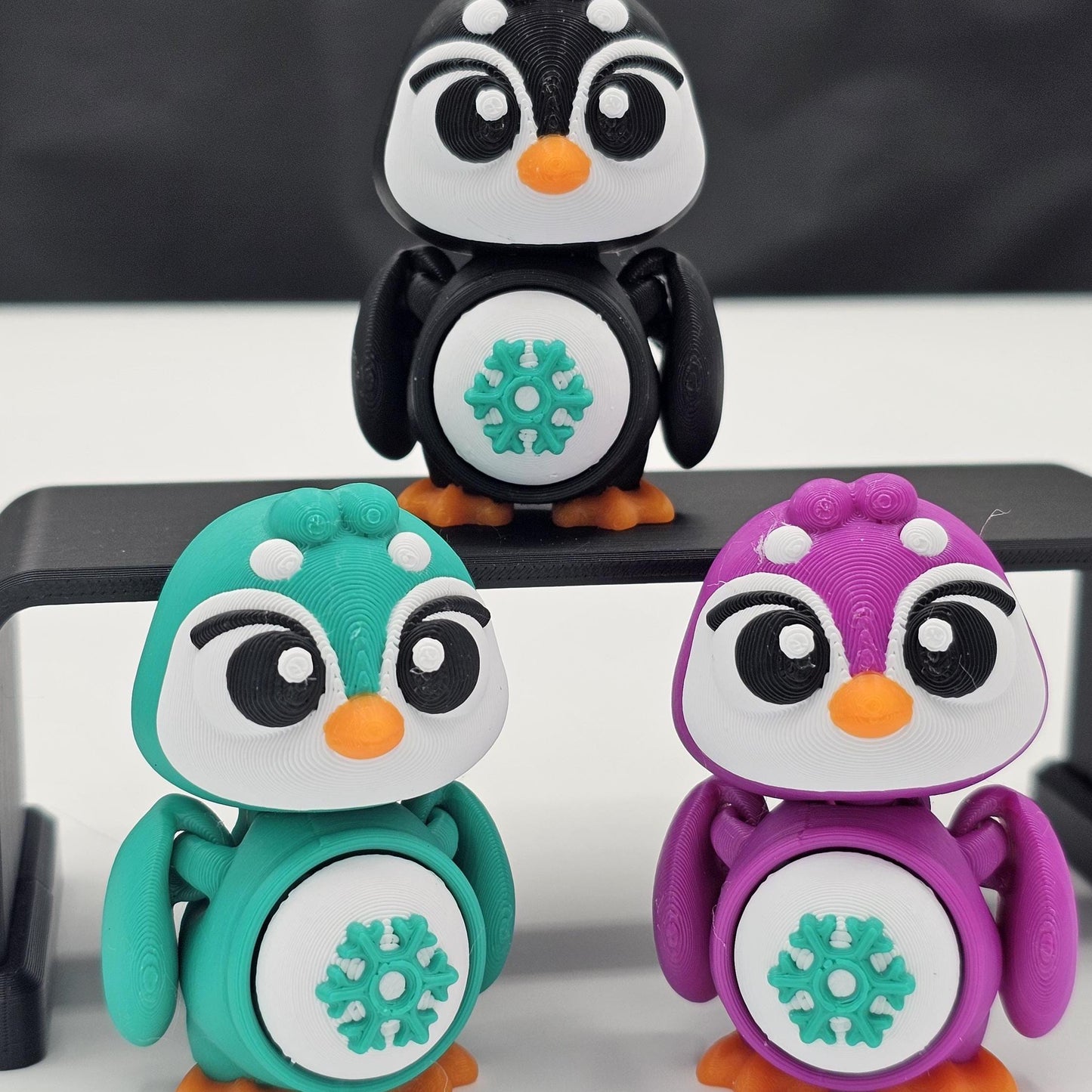 Penguin Holiday Clickers | Cozy Christmas Fidget Toy | Stocking Stuffer | Cute Winter Accessory