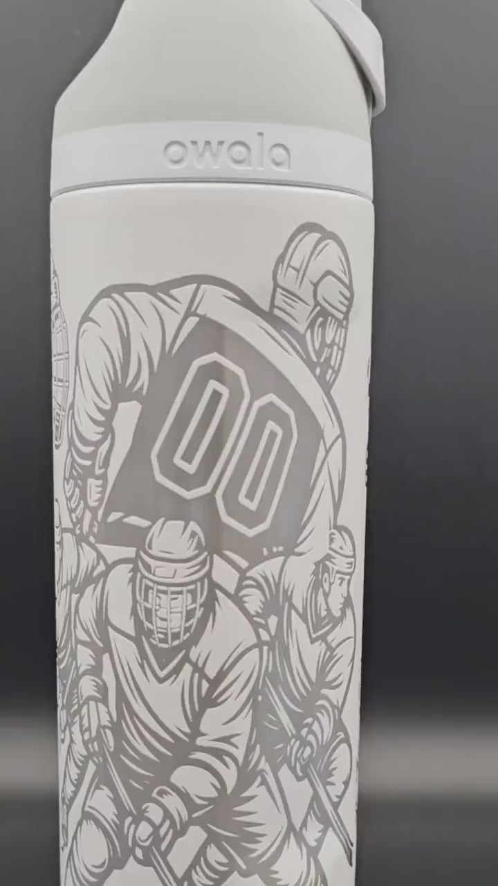 Owala Hocky Theme Drink Bottle, 40 32, 24 and 16 ounce BPA-Free Bottle, Freesip and Sway, leak proof Water Bottle, Sports Enthusiast Gift