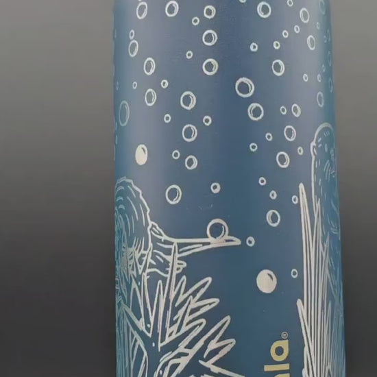 Owala Water Bottle with Otters | Laser Engraved Ocean Animals | Custom Name | Eco Gift for Animal Lovers, Sea lover